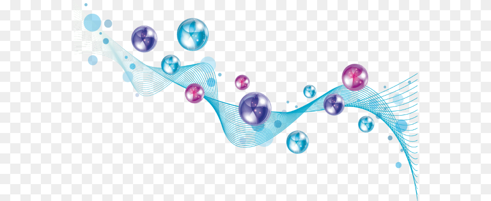 Mq Blue Bubbles Swirls Decorate Pearls, Sphere, Graphics, Art, Accessories Free Png Download