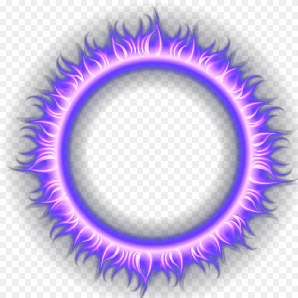 Mq Blue Circle Circles Flames Sticker By Marras Round Fire Logo, Light, Purple, Pattern, Accessories Free Png Download