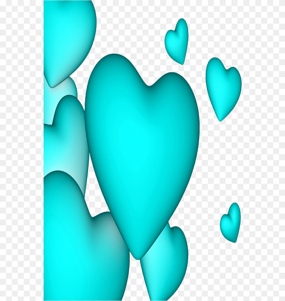 Mq Blue Heart Hearts Borders Border Heart Heart, Turquoise, Balloon Free Png Download