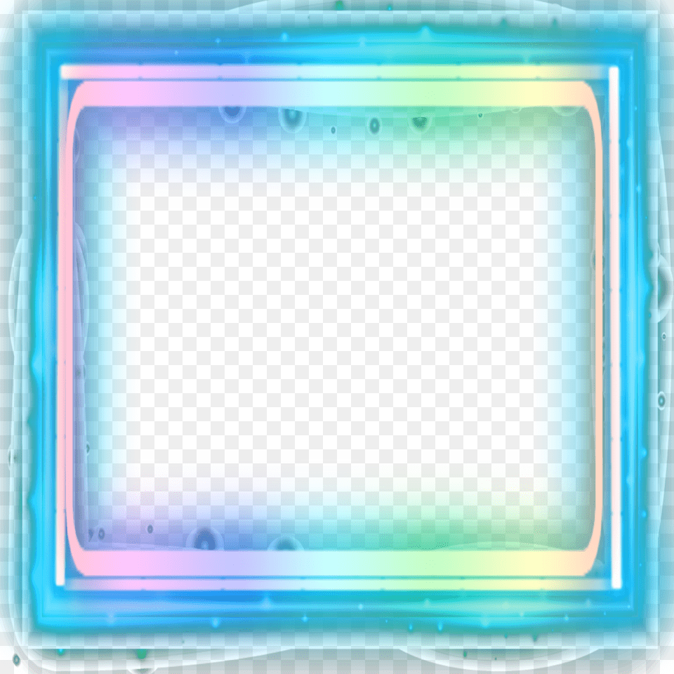 Mq Blue Neon Frame Frames Border Borders, Light, Electronics, Screen, Computer Hardware Free Png