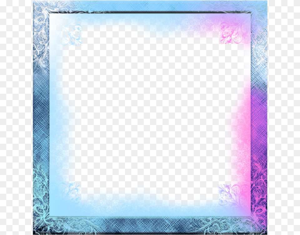 Mq Blue Pink Ice Frame Frames Border Borders Blue, Art, Collage, Silhouette, Person Free Png Download