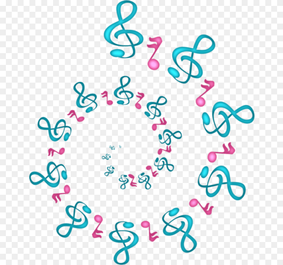 Mq Blue Pink Music Notes Note Circle, Text, Symbol Png Image