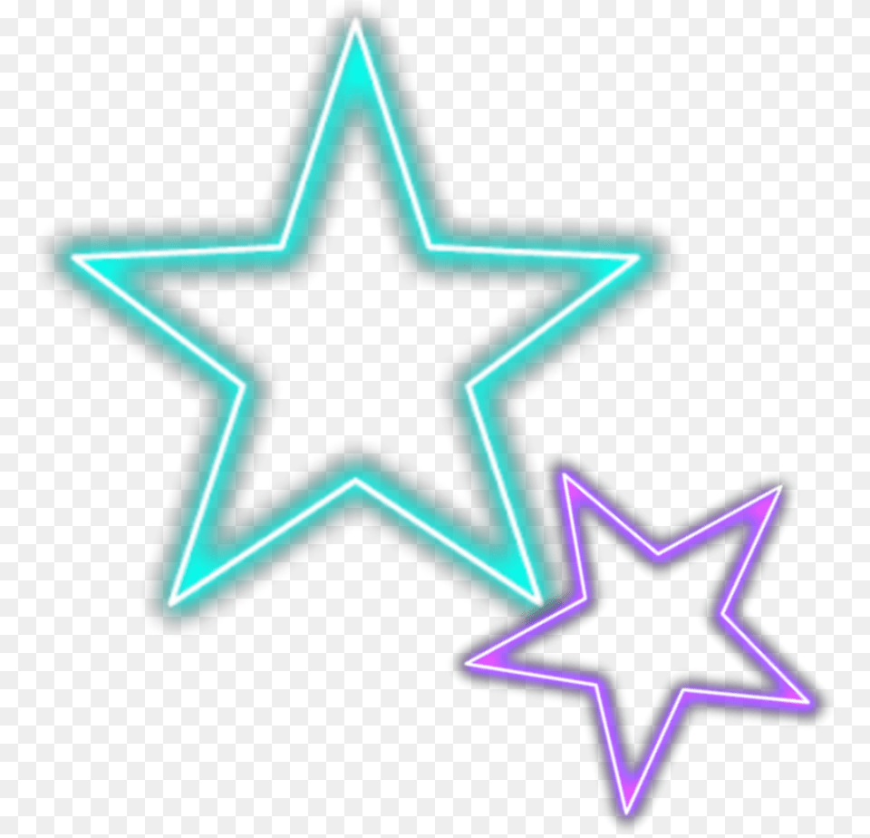 Mq Blue Purple Stars Star Neon Vietnam Flag Clipart Black And White, Star Symbol, Symbol, Light, Person Free Png