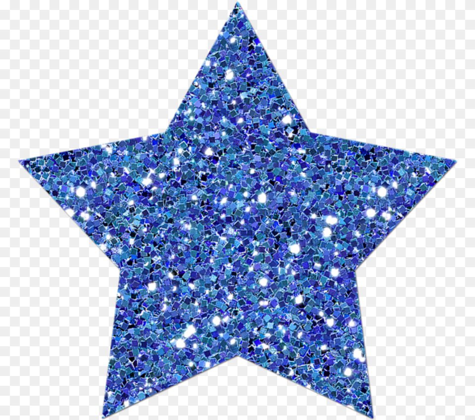 Mq Blue Stars Star Glitter Sticker By Marras Blue Glitter Star, Symbol Png Image