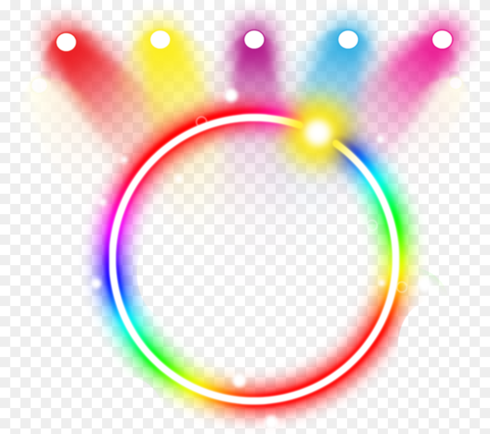 Mq Circle Circles Rainbow Rainbows Neon Neon Lamp With Transparent Background, Art, Graphics, Light, Lighting Free Png Download
