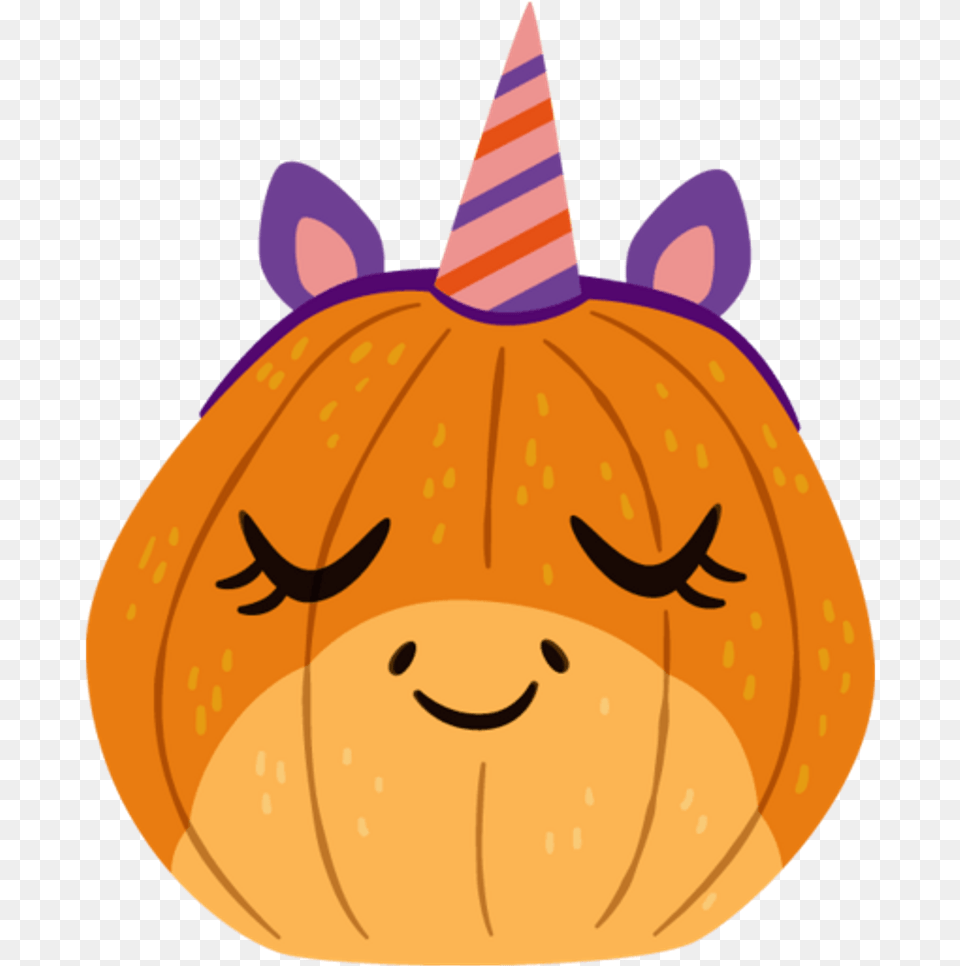 Mq Emoji Emojis Unicorn Pumpkin Halloween, Clothing, Hat, Festival, Food Free Png Download