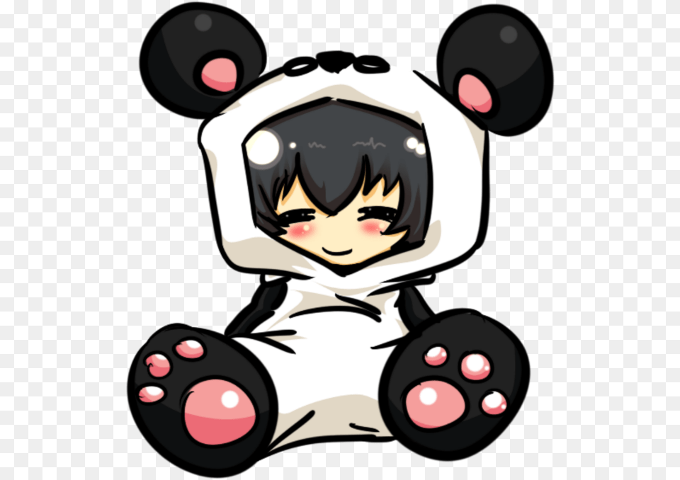 Mq Girl Panda Kawaii Chibi Panda Chibi, Book, Comics, Publication, Face Free Png Download