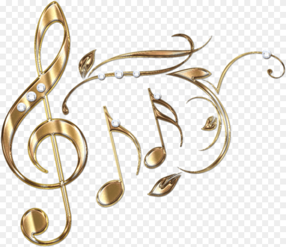 Mq Gold Music Notes Note, Accessories, Earring, Jewelry, Necklace Free Png