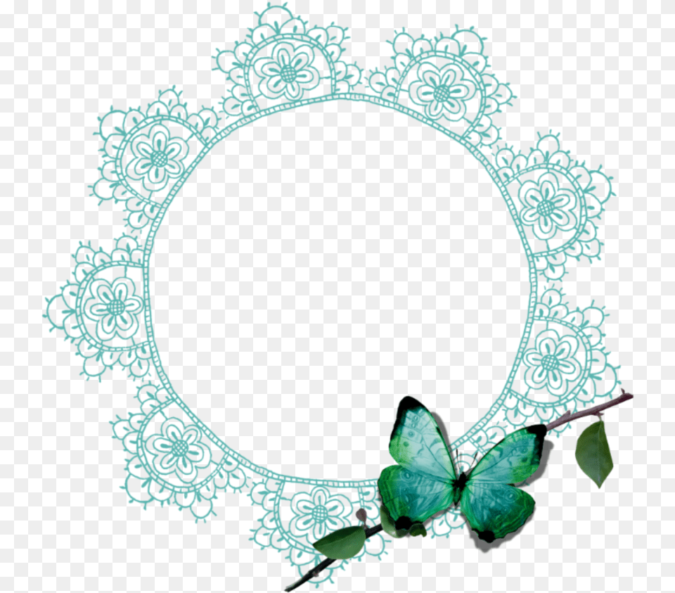 Mq Green Lace Butterfly Frame Frames Border Borders Border Frame Lace Transparent, Accessories, Turquoise, Jewelry, Pattern Free Png Download