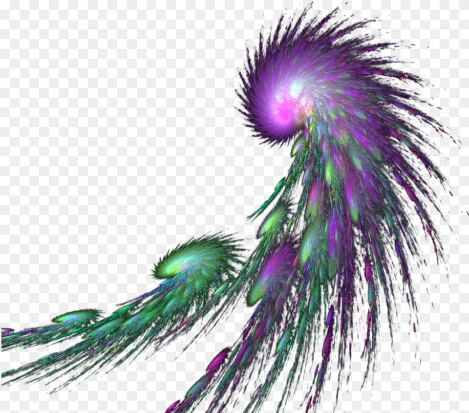 Mq Green Purple Feather Feathers Creativity, Accessories, Fractal, Ornament, Pattern Free Png Download