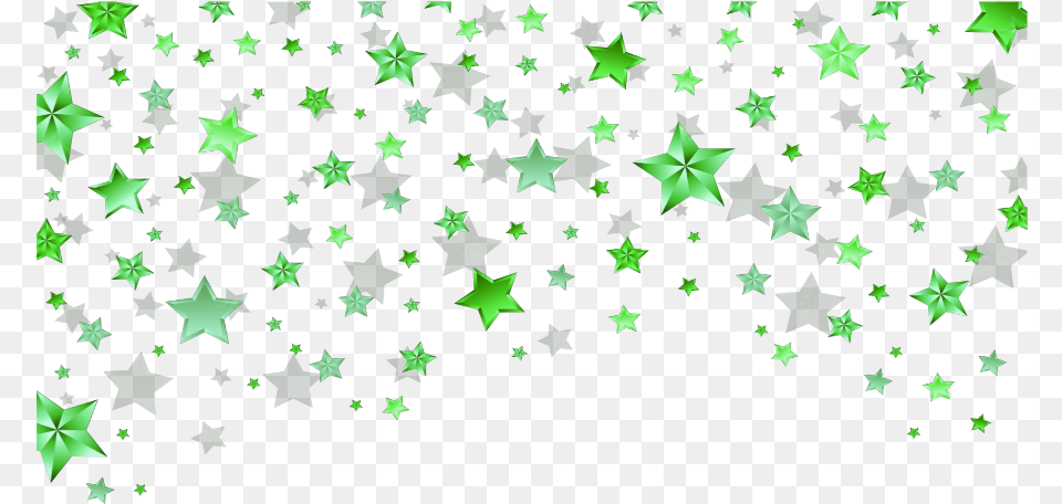 Mq Green Star Stars Falling Borders Multiple Star, Flag, Nature, Night, Outdoors Free Transparent Png