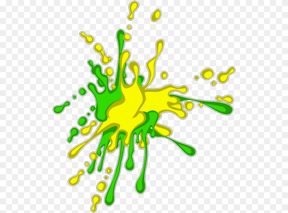 Mq Green Yellow Paint Splash Yellow And Green Paint Splash, Art, Graphics, Plant, Pollen Png
