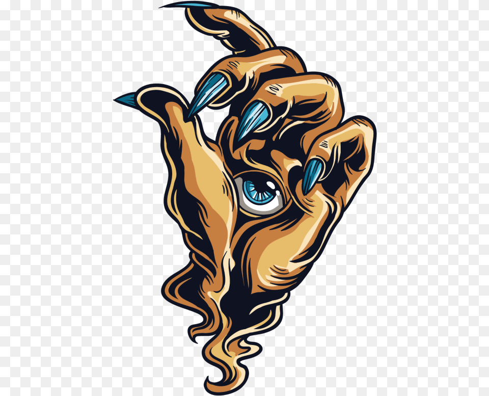 Mq Hand Eye Demon Demon Hand Cartoon, Electronics, Hardware, Art, Person Free Png Download