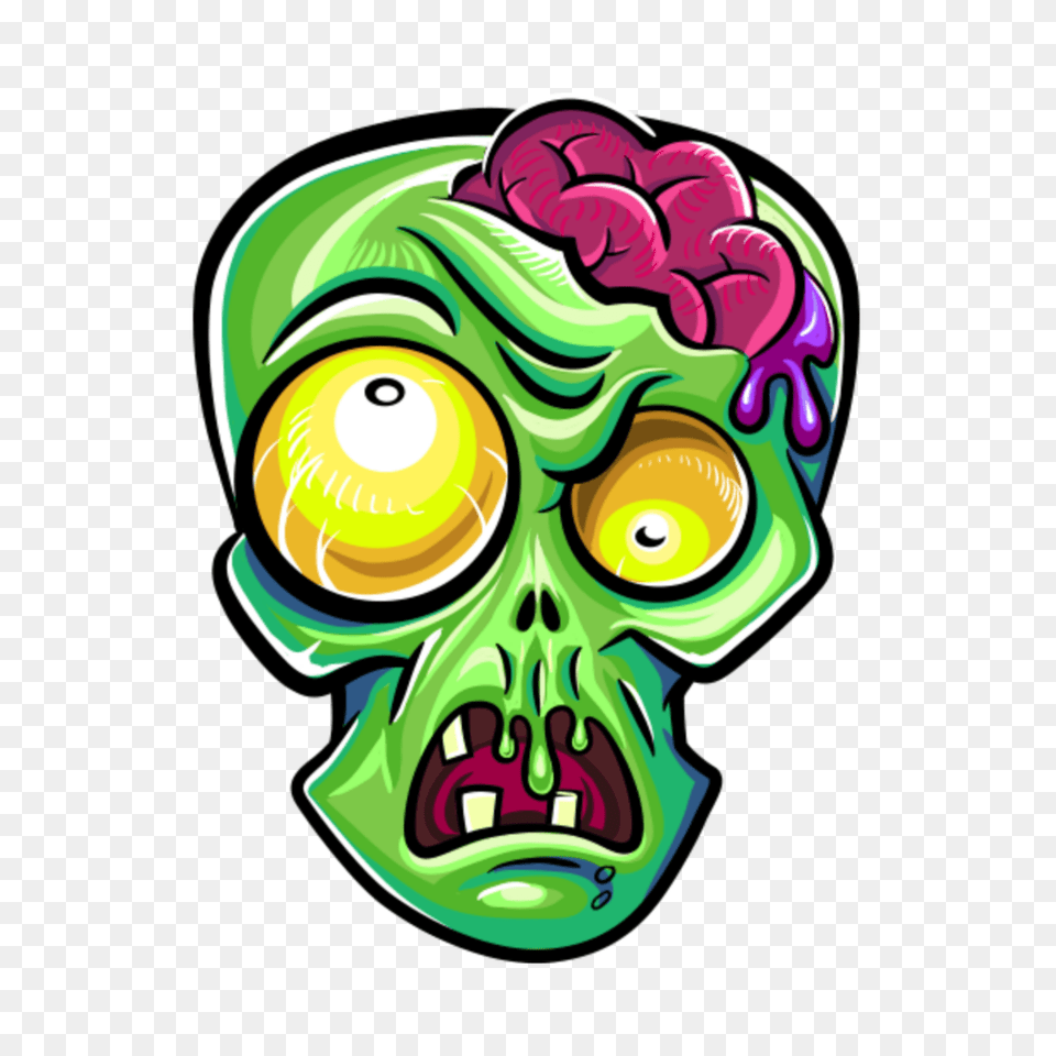 Mq Head Zombie Brain Green, Art, Graphics, Baby, Person Free Png