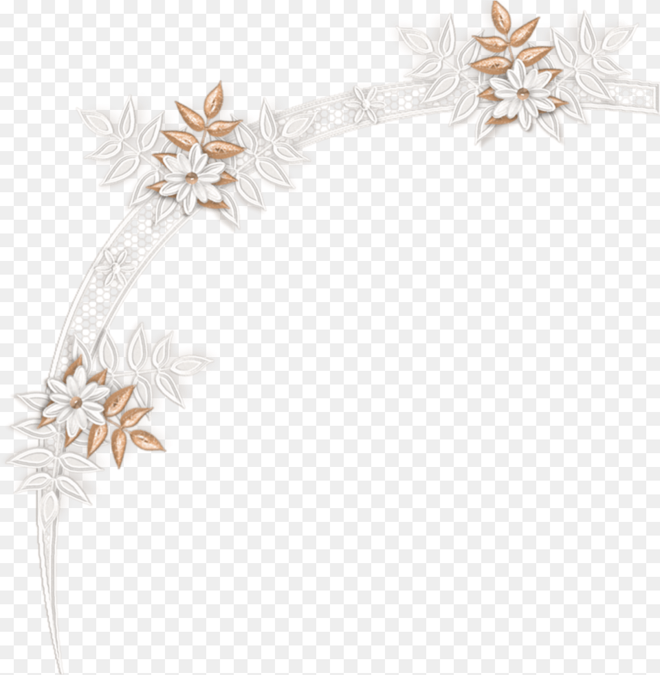Mq Lace Flowers Flower Vector Border Borders Headpiece, Accessories, Jewelry Free Png Download