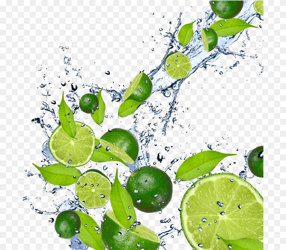 Mq Lime Splash Water Fruit Green Fruit Water Splash, Citrus Fruit, Food, Plant, Produce Free Png Download