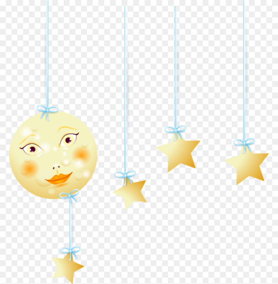 Mq Moon Stars Face Hanging Moon And Stars Background Clipart, Accessories, Earring, Jewelry, Symbol Png