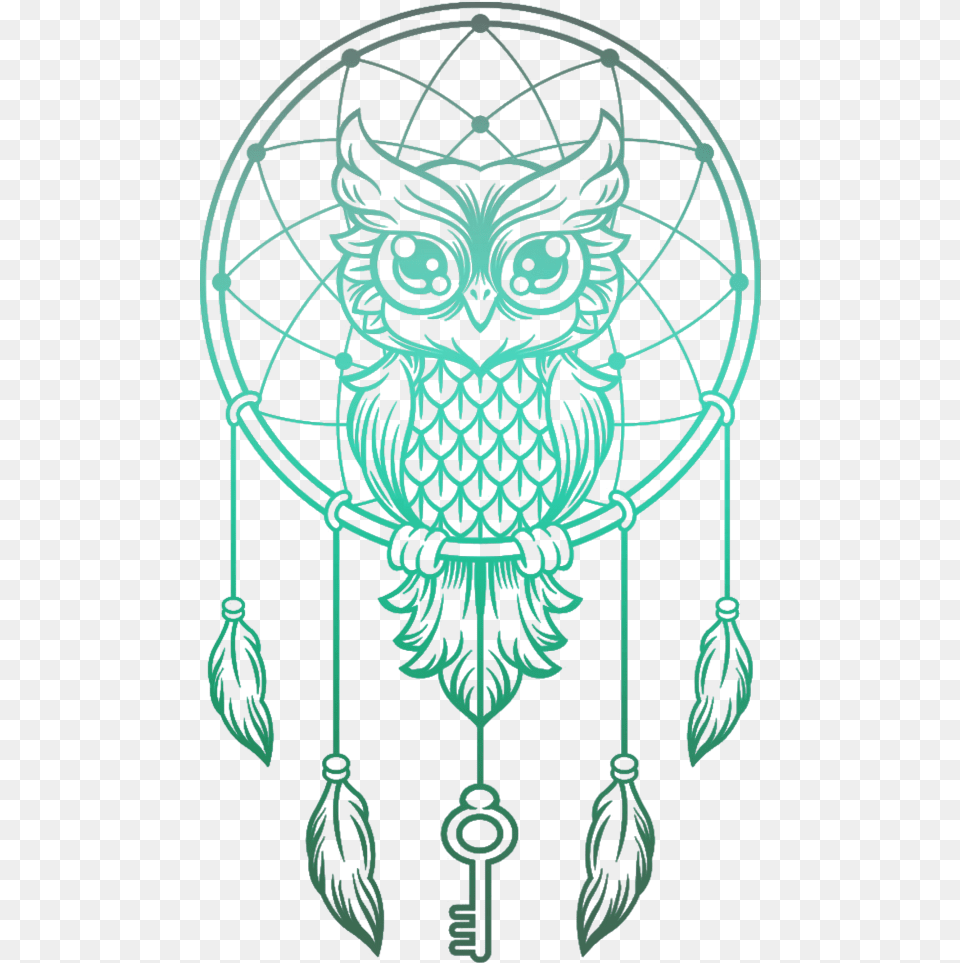 Mq Owl Dreamcatcher Green Owl Dream Catcher Tattoo, Art Png