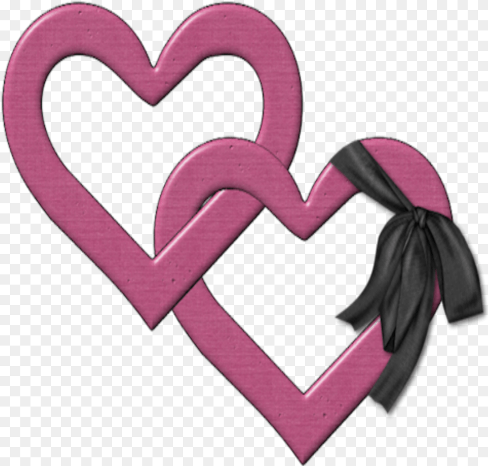 Mq Pink Bow Heart Frame Frames Border Borders Heart, Symbol Free Png Download