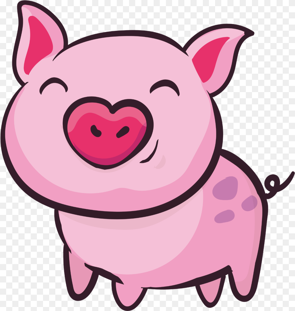 Mq Pink Pig Cartoon Vector Cute Pig, Animal, Bear, Mammal, Wildlife Free Png Download