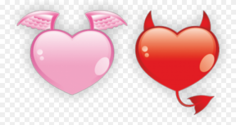 Mq Pink Red Devil Angel Angel And Red Devil, Heart Png