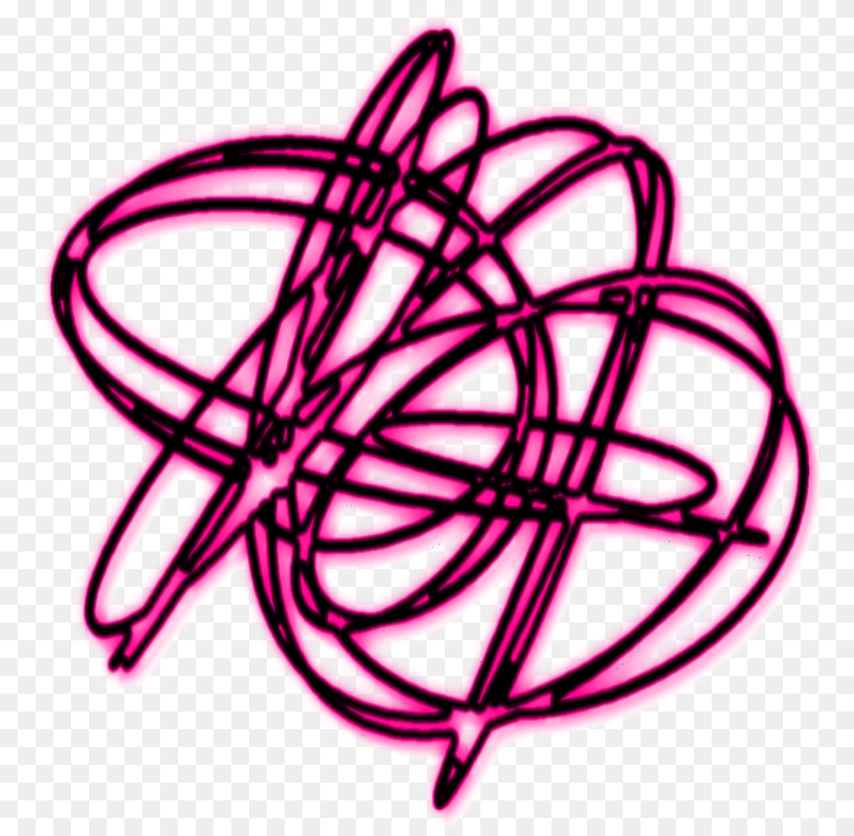 Mq Pink Swirls Swirl Neon Circle, Purple, Knot, Art Free Transparent Png