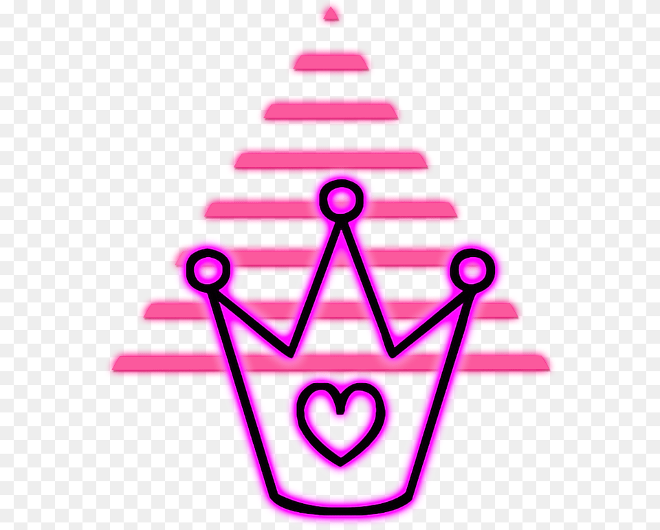 Mq Pink Triangel Triangles Crown Neon, Light, Dynamite, Weapon, Purple Free Png