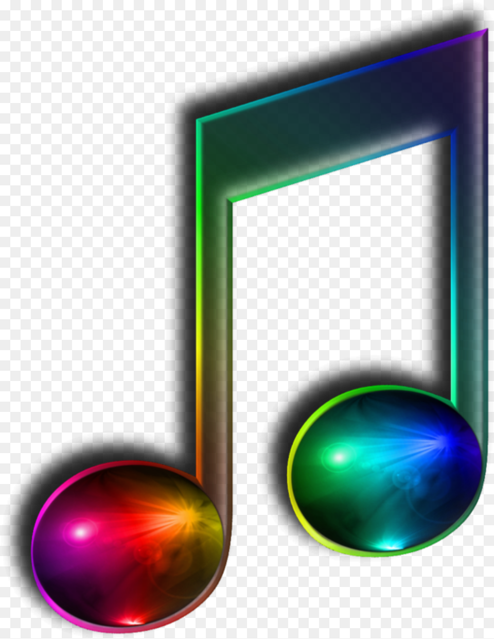 Mq Rainbow Music Notes Note Sticker By Marras Rainbow Music Note, Light, Sphere, Lighting Free Png