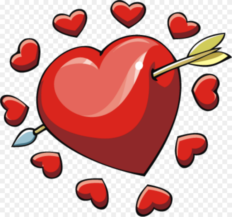 Mq Red Heart Hearts Arrow Sticker By Marras Clip Art Free Png Download