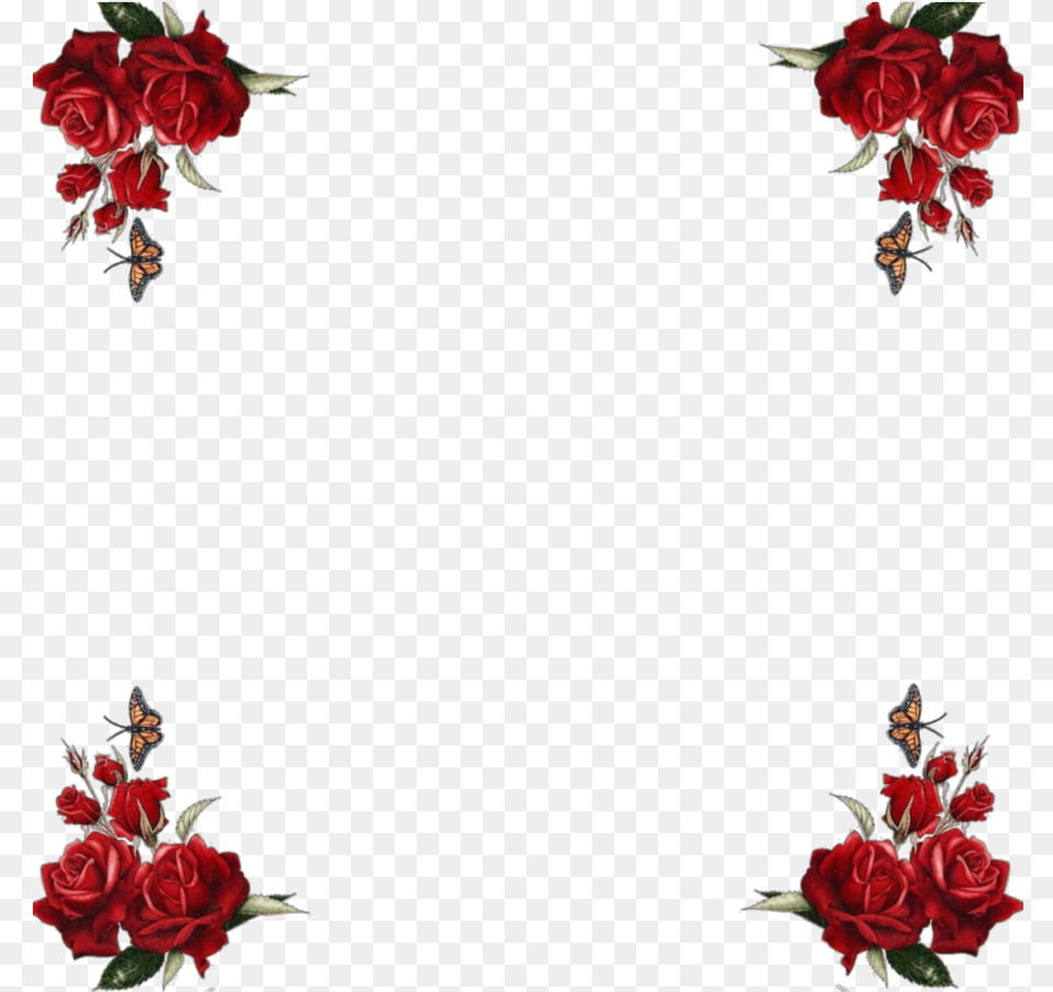 Mq Red Roses Border Borders Feliz Dias Delas Madres Esposa, Flower, Plant, Rose, Art Free Png