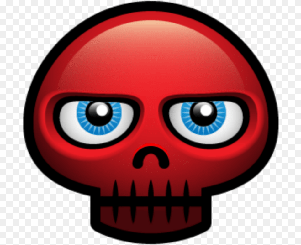 Mq Red Skull Skulls Emoji Emojis Red Skull Emoji, Alien, Clothing, Hardhat, Helmet Free Png Download