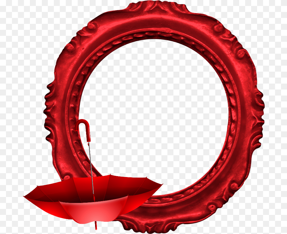 Mq Red Umbrella Frame Frames Border Borders Circle, Water Png Image