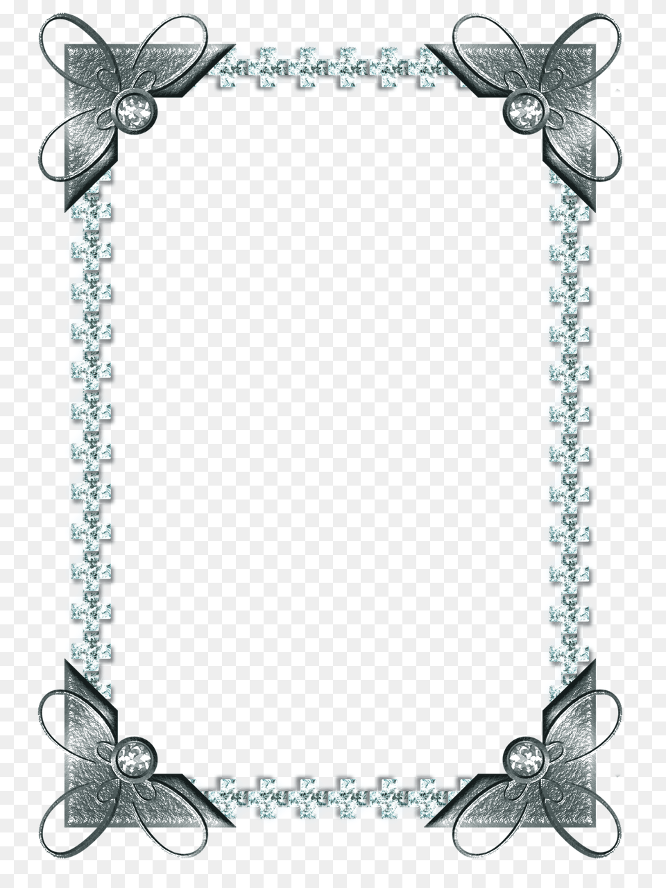 Mq Silver Frame Frames Border Borders, Accessories, Jewelry, Necklace Free Png Download