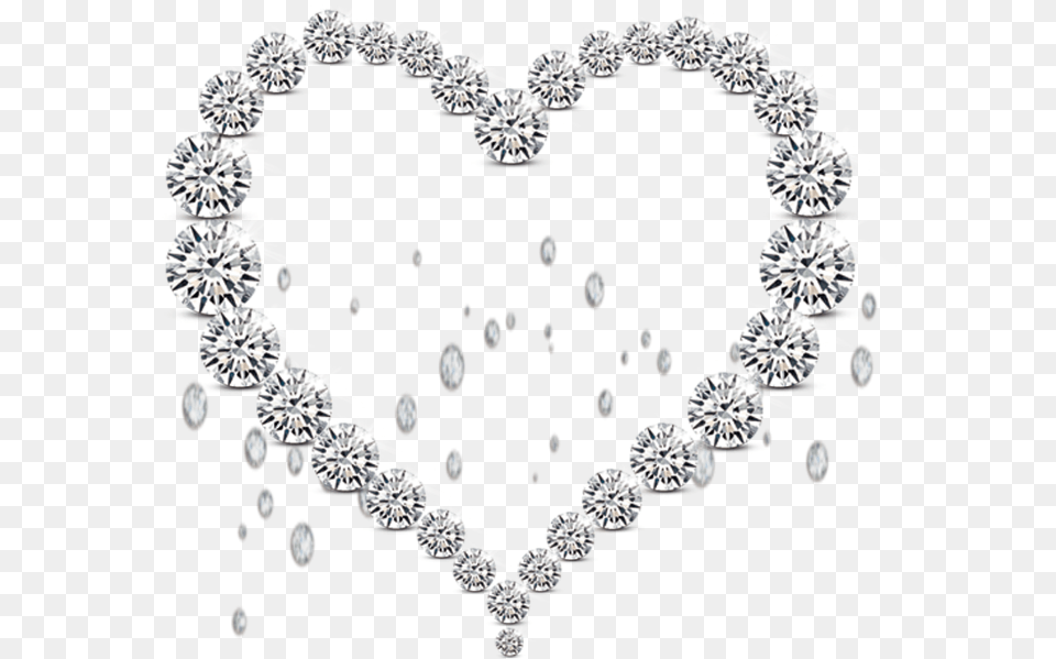Mq Silver Heart Diamond Diamonds Diamond Heart Transparent Background, Accessories, Gemstone, Jewelry, Necklace Free Png