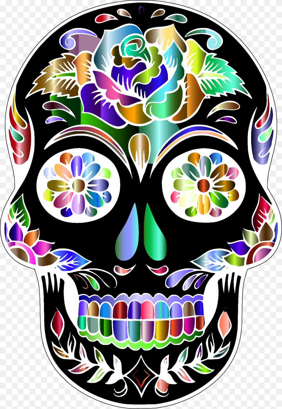 Mq Skulls Skull Flowers Day Of The Dead, Art, Graphics, Dynamite, Weapon Free Png Download