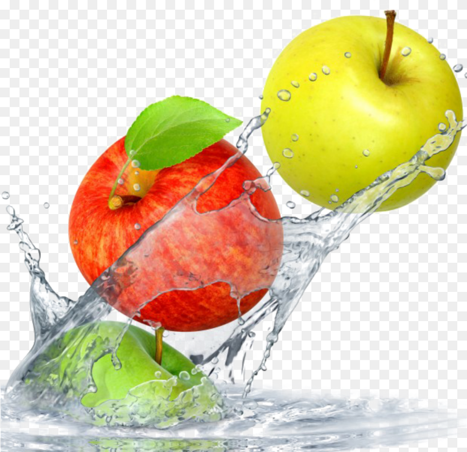 Mq Water Splash Waterdrops Apple Fruit Water Drops On Fruits, Food, Plant, Produce Free Png Download