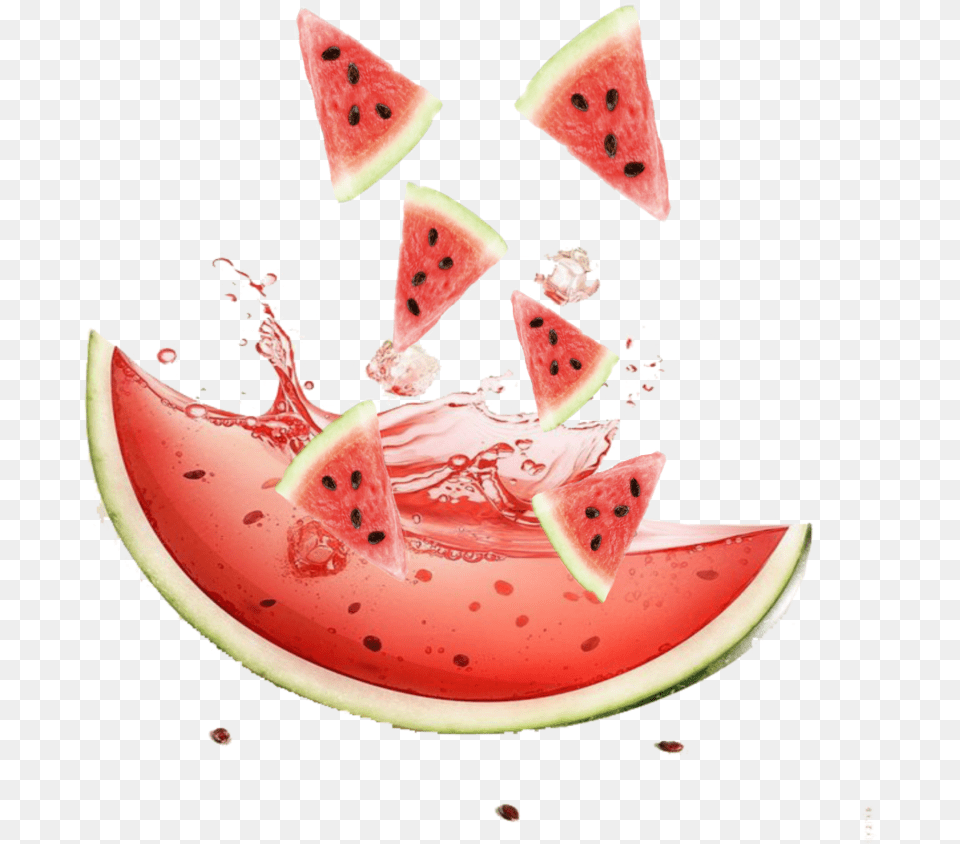 Mq Watermelon Melon Splash Sliced Watermelon, Food, Fruit, Plant, Produce Png