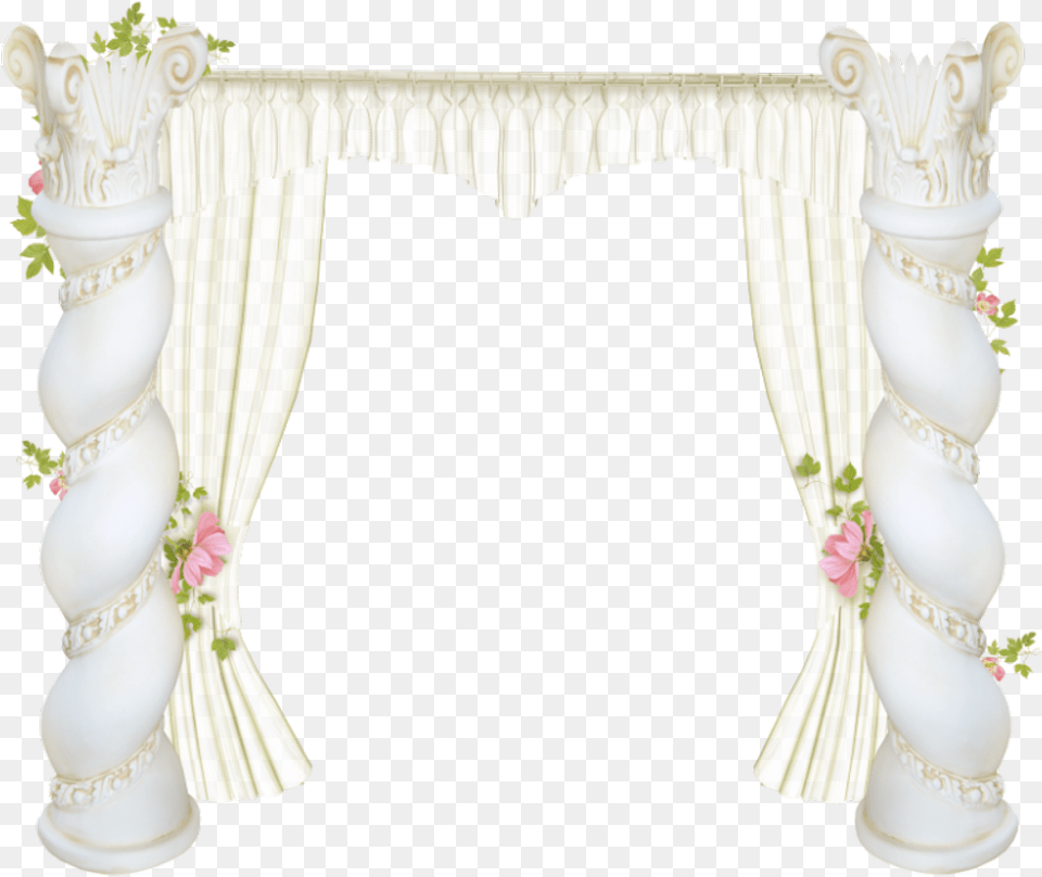Mq Windows Window Curtains Curtain White Furniture, Flower, Plant Free Png Download