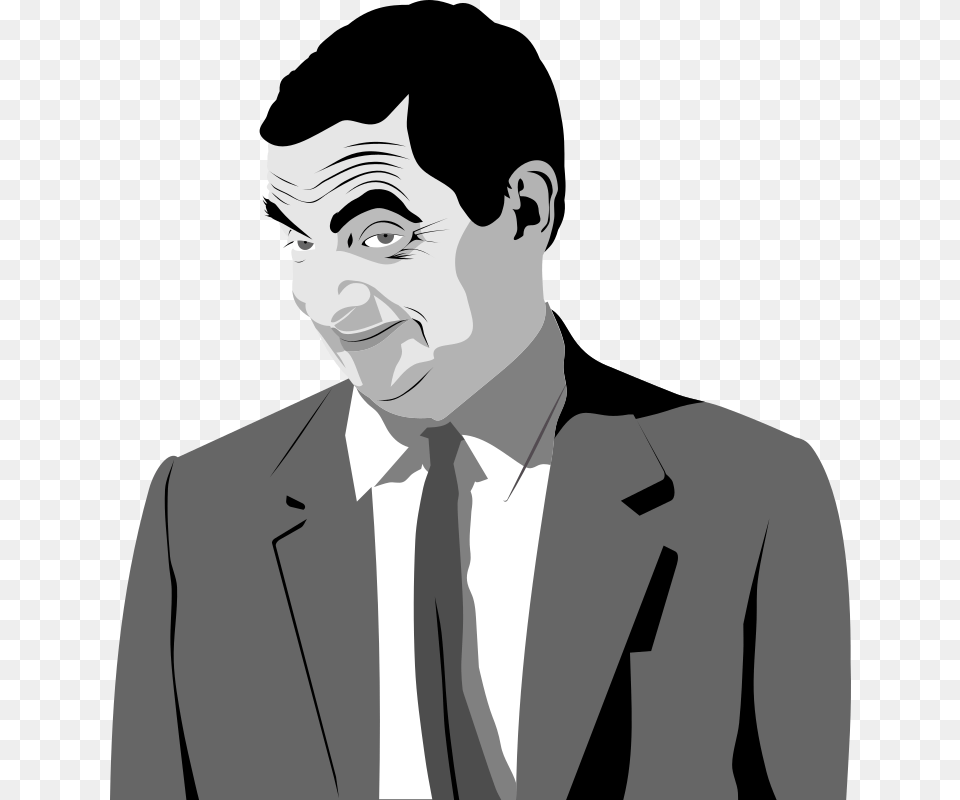 Mr Bean, Suit, Stencil, Clothing, Formal Wear Free Png Download