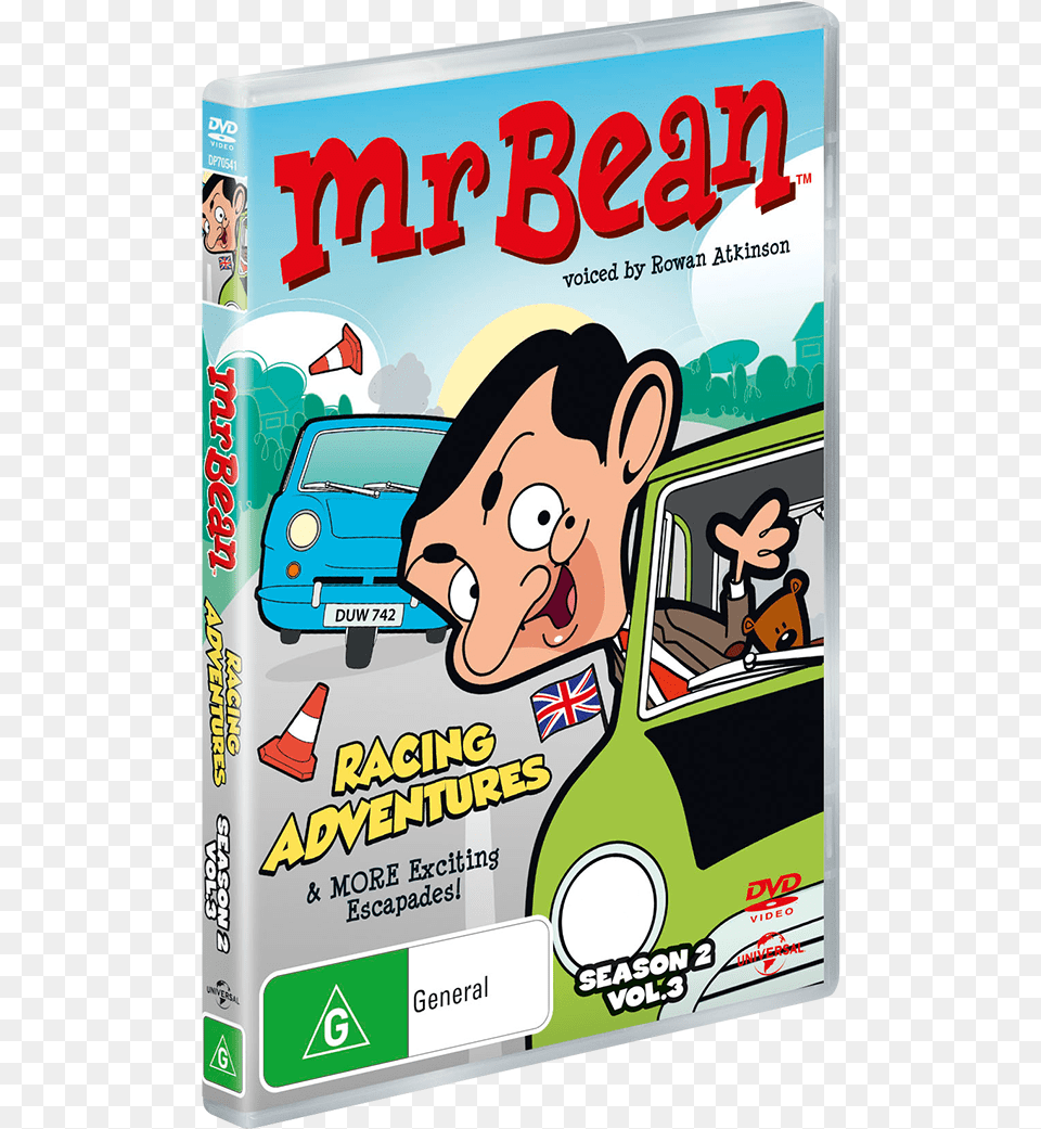 Mr Bean Animated Dvd Mr Bean The Animated Series Racing Adventure Dvd, Book, Comics, Publication, Vehicle Free Png