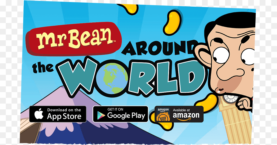 Mr Bean Around The World Mr Bean Run Game, Publication, Book, Comics, Cream Free Png