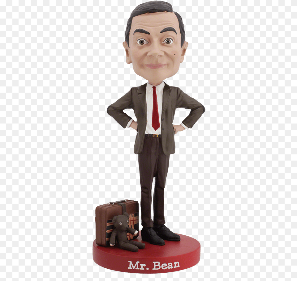 Mr Bean Bobblehead, Figurine, Bag, Person, Clothing Free Transparent Png