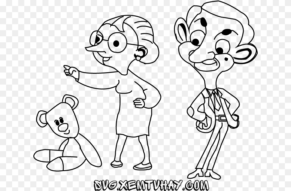 Mr Bean Coloring Pages Mr Bean Para Colorear Free Png