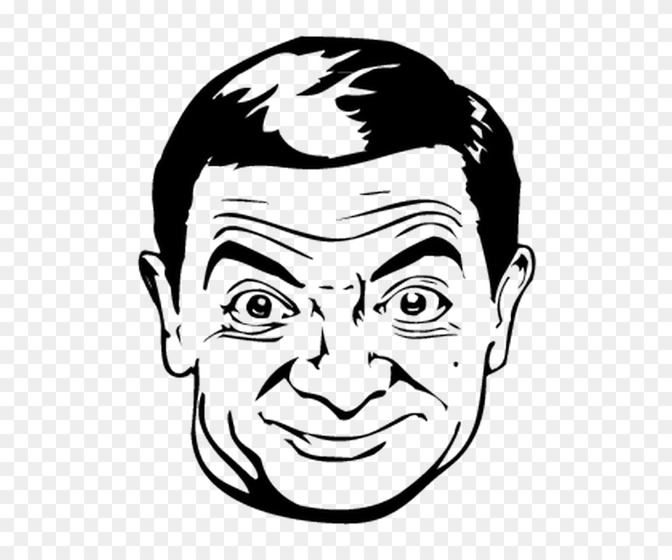 Mr Bean Decal, Photography, Face, Head, Person Png