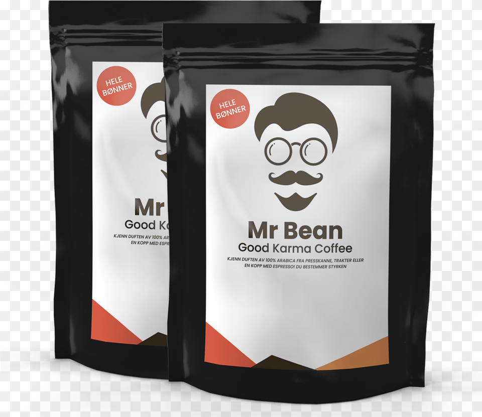 Mr Bean Kaffe 2 X 250g Kaffebnner Paper Bag, Advertisement, Poster, Face, Head Free Png Download