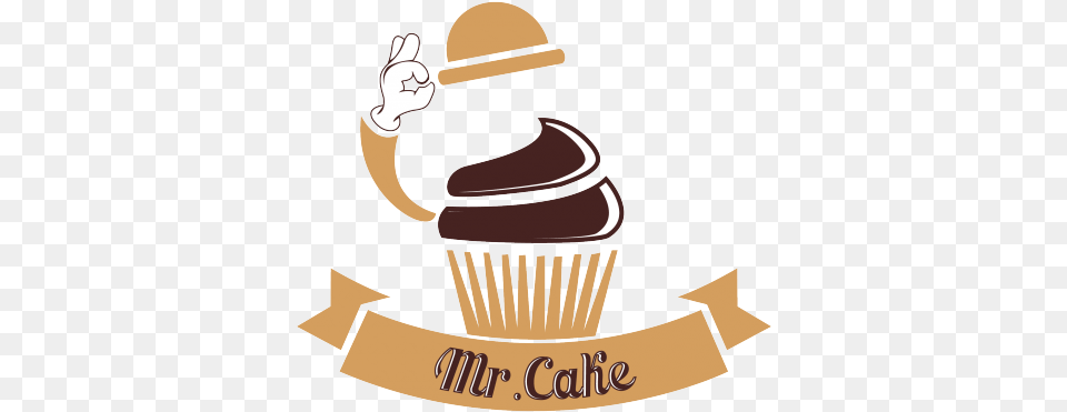 Mr Cake Logo Hd, Cream, Cupcake, Dessert, Food Free Transparent Png