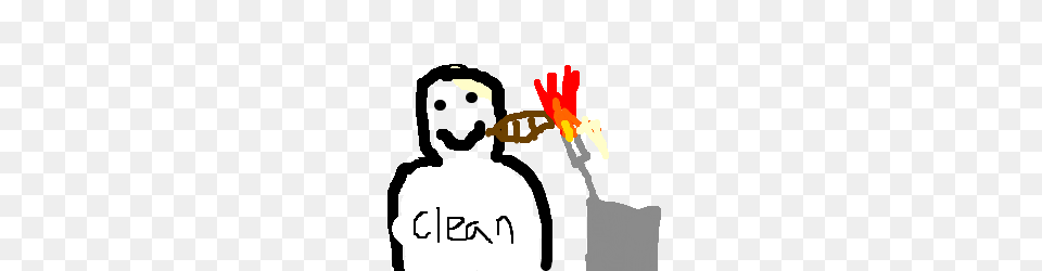 Mr Clean Smokes Cigar Via Flamethrower, Person, Cleaning, Face, Head Free Transparent Png