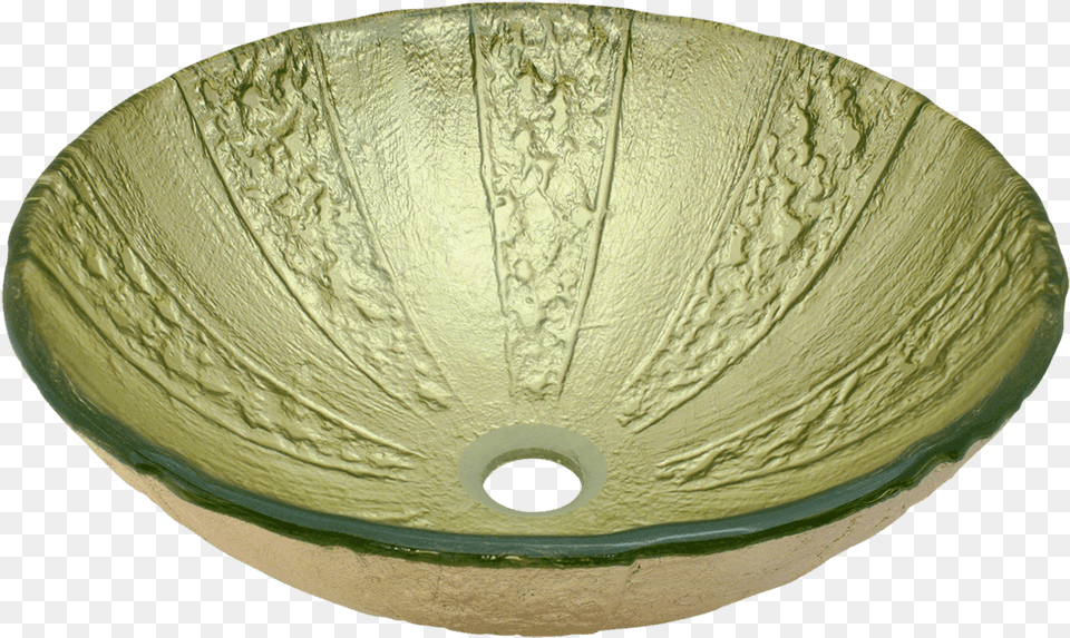 Mr Direct 623 Gold Foil Glass Vessel Bathroom Sink, Pottery, Bowl, Plate Free Transparent Png