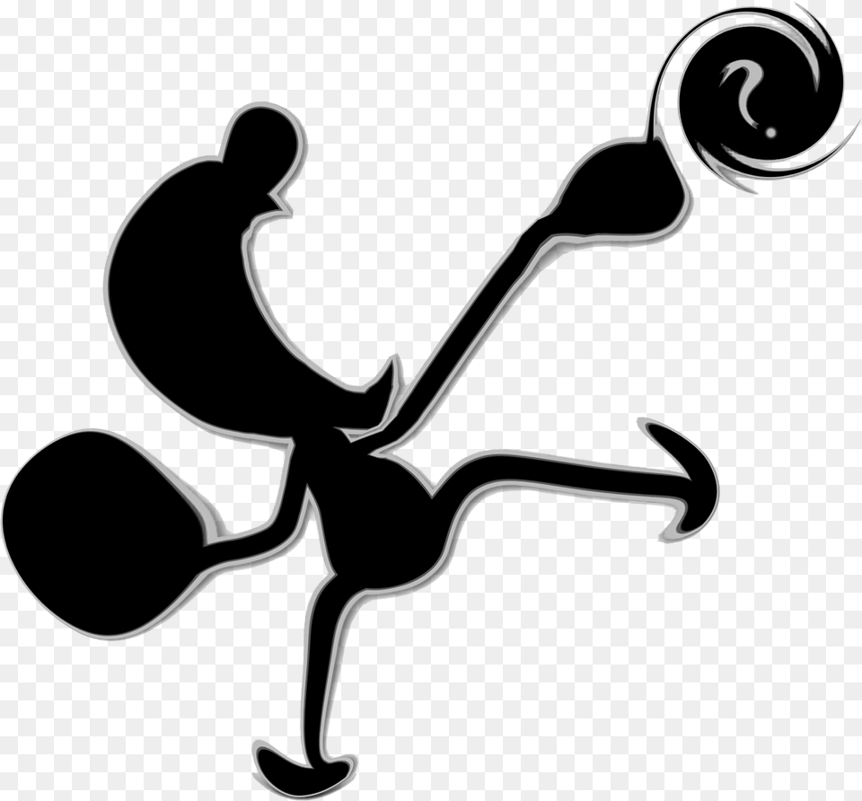 Mr Game And Watch, Stencil, Silhouette, Smoke Pipe Free Png Download