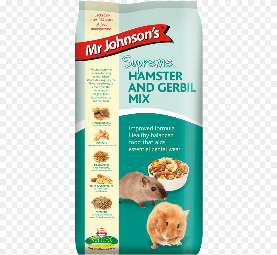 Mr Johnsons Supreme Tropical Fruit Rabbit Mix, Advertisement, Animal, Mammal, Rat Png Image